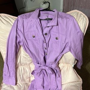 Express Rocky Barnes Lavender Jumpsuit- Size Large